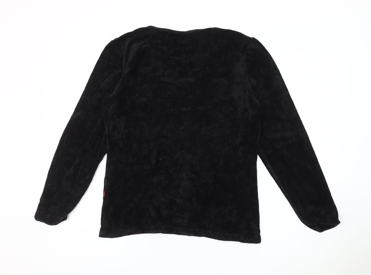 Vackenpol Black Long Sleeve Top for Women in Size 10