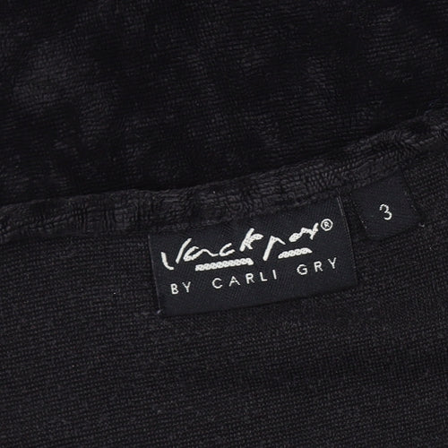 Vackenpol Black Long Sleeve Top for Women in Size 10