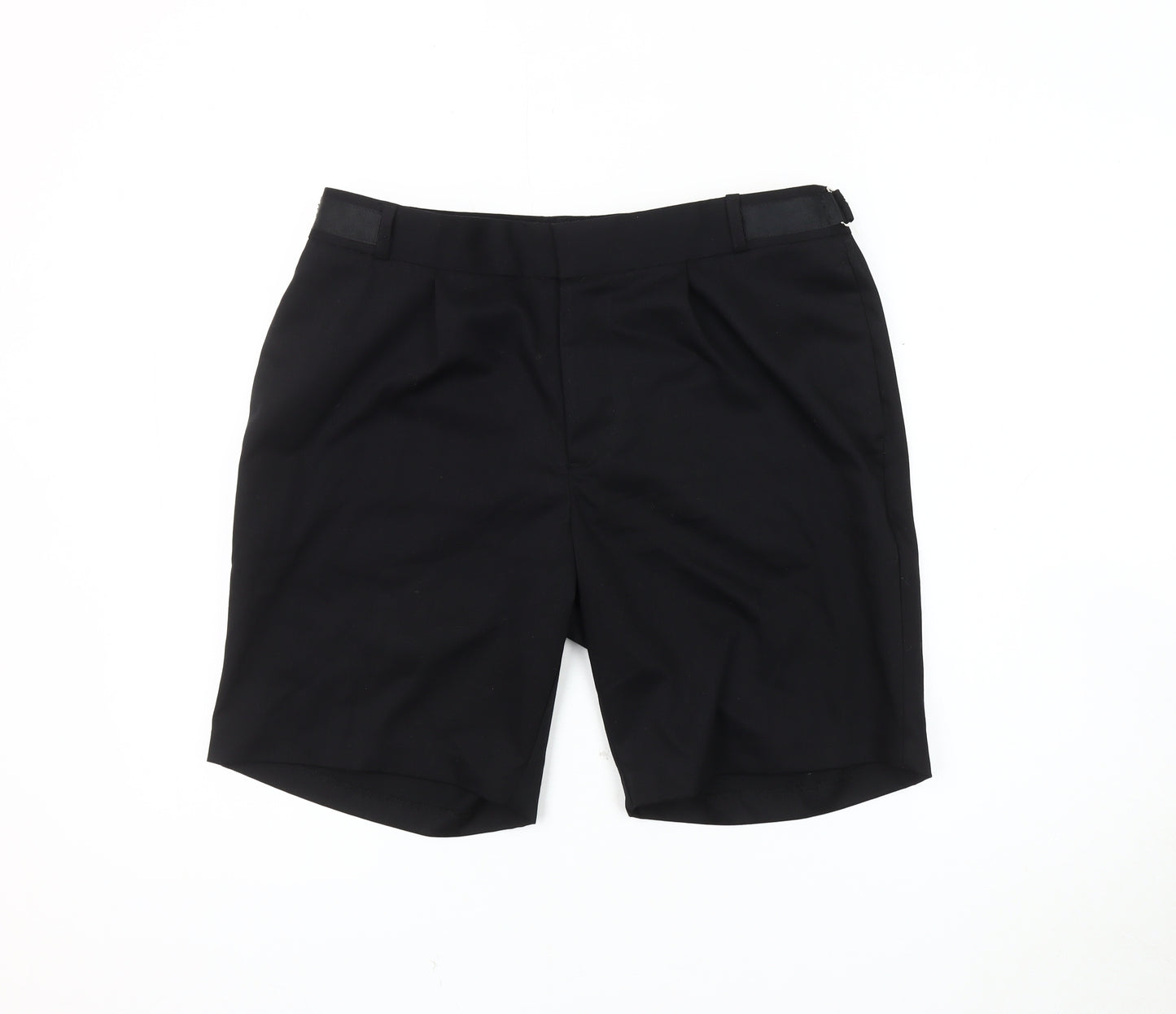 Topman Black Men's Shorts - Size 32, Button Closure