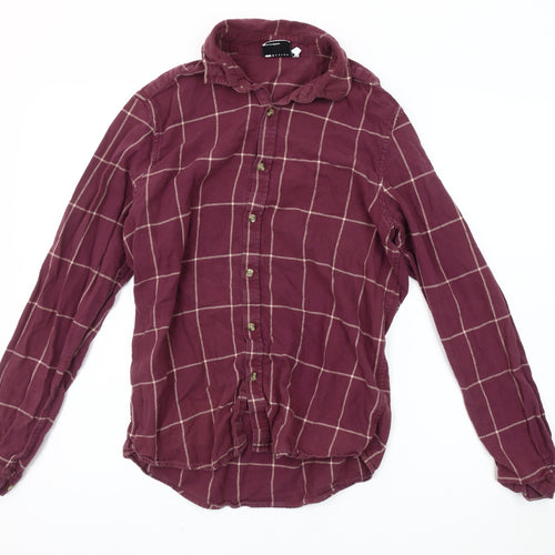 ASOS DESIGN Men's Red Check Button-Up Shirt M