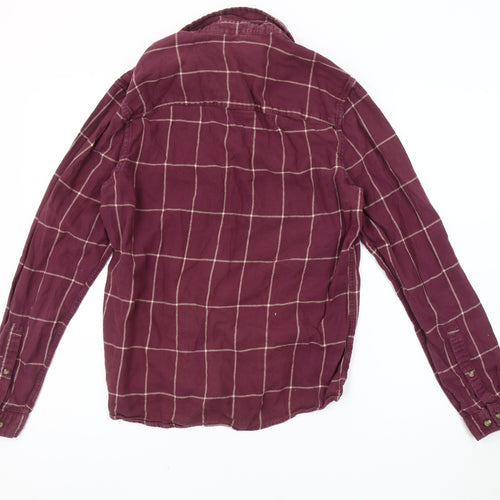 ASOS DESIGN Men's Red Check Button-Up Shirt M