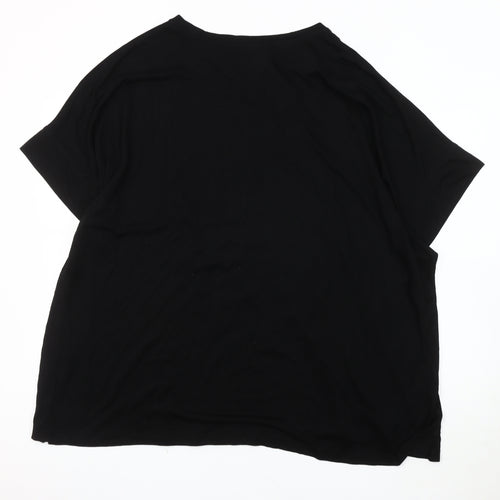 Evans Women's Black Floral T-Shirt Size 26-28 Plus Size