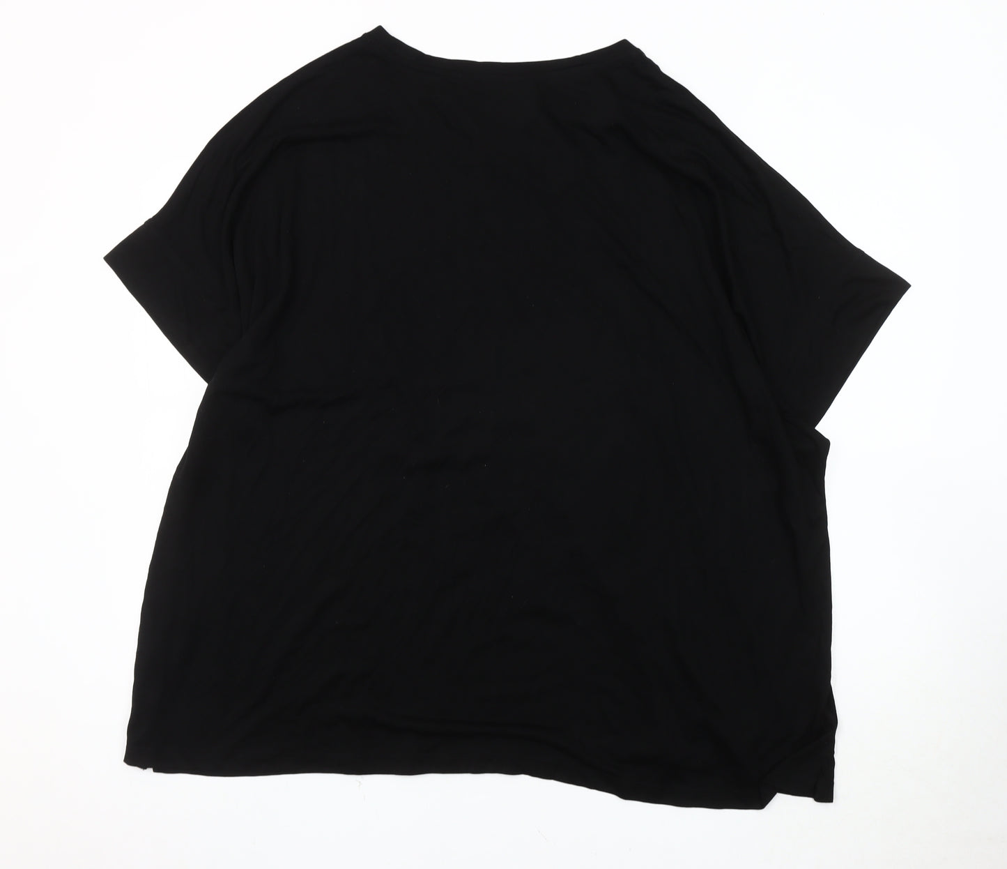 Evans Women's Black Floral T-Shirt Size 26-28 Plus Size