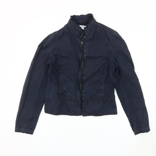 Zara Women's Blue Basic Jacket Size 14