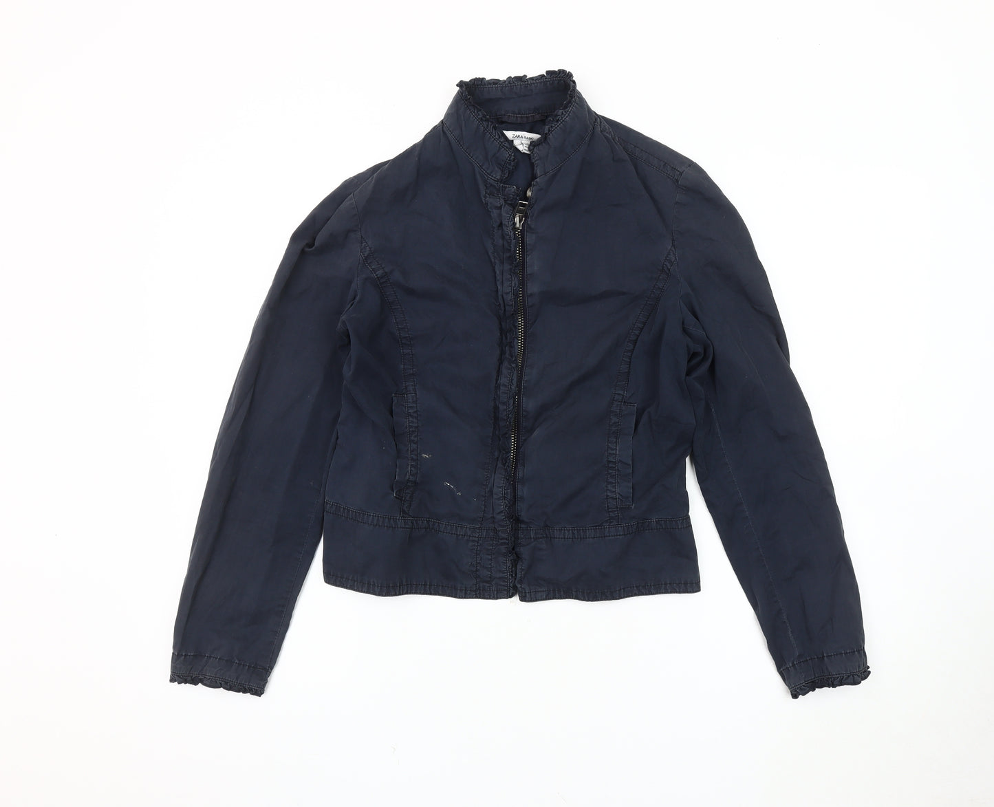 Zara Women's Blue Basic Jacket Size 14