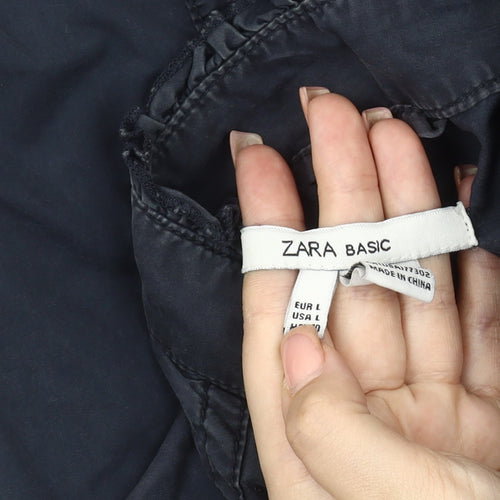 Zara Women's Blue Basic Jacket Size 14