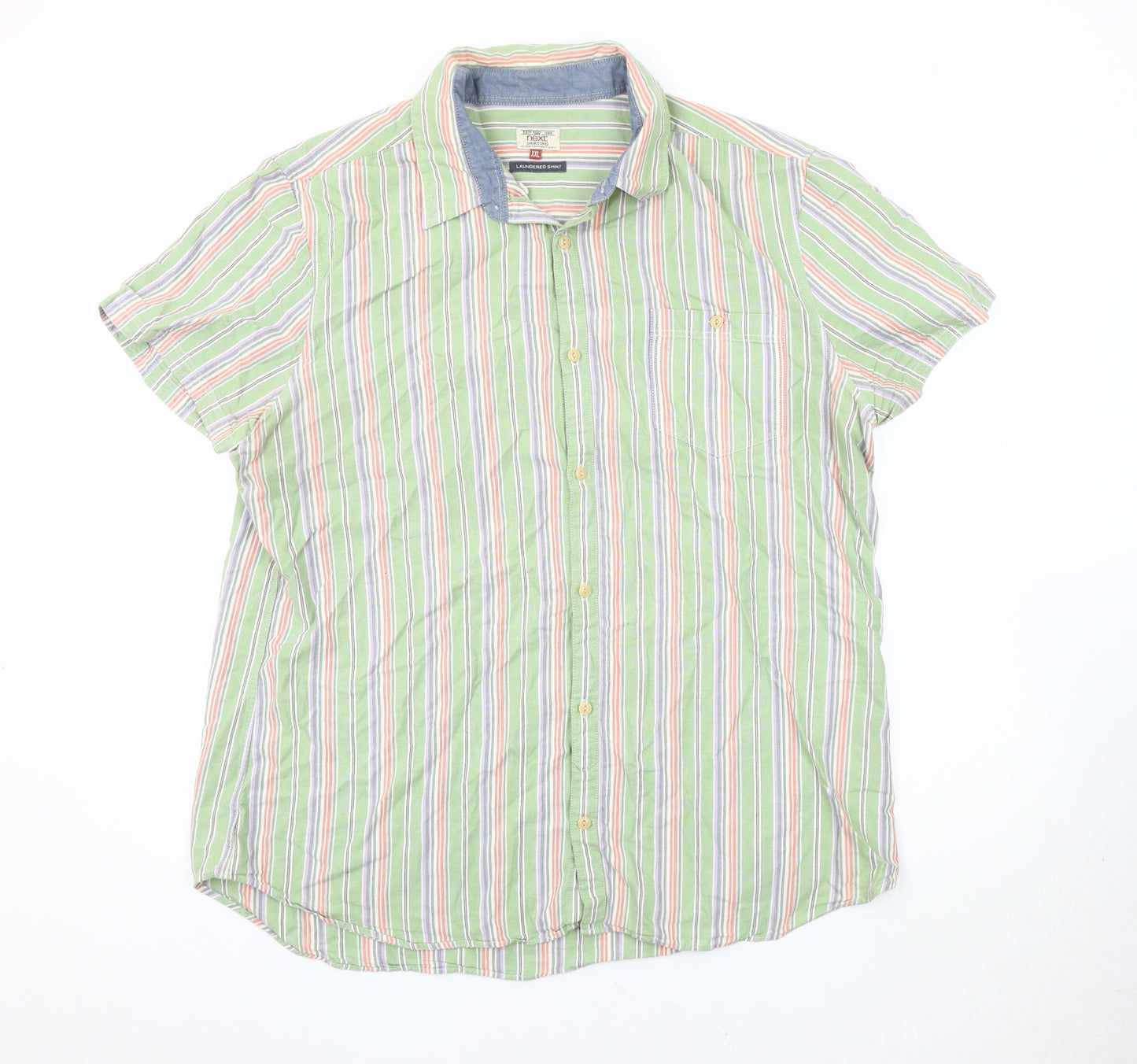 Next Men's Multicoloured Striped Shirt 2XL