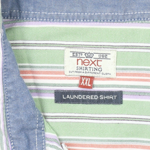 Next Men's Multicoloured Striped Shirt 2XL