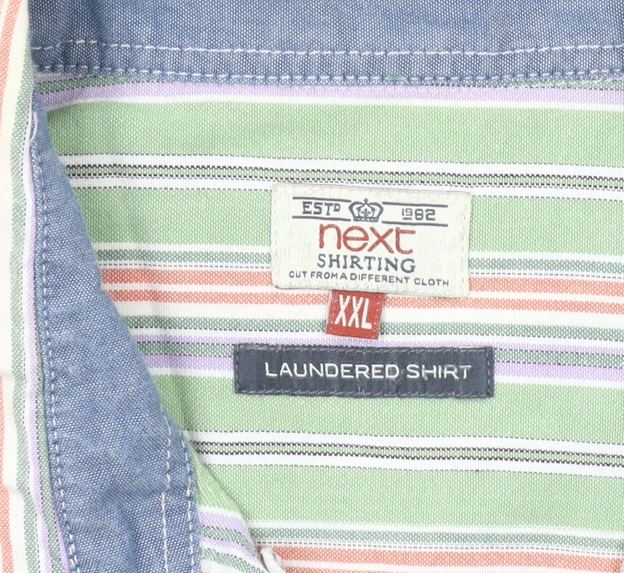 Next Men's Multicoloured Striped Shirt 2XL