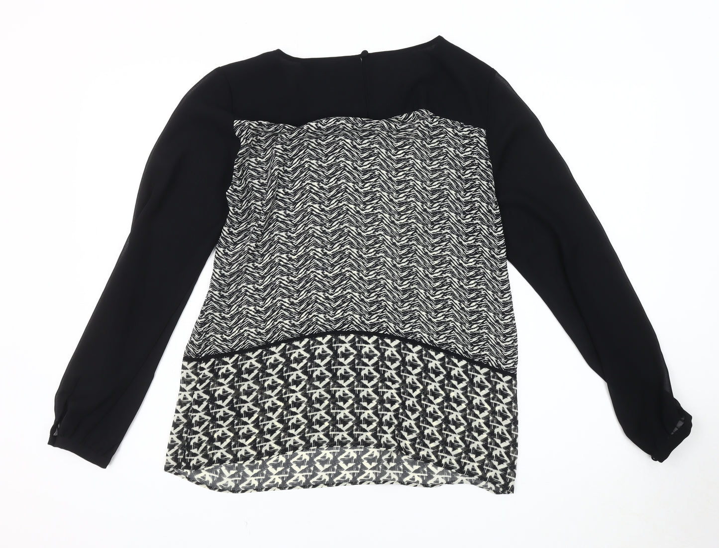 Marks and Spencer Women's Black Animal Print Blouse Size 10