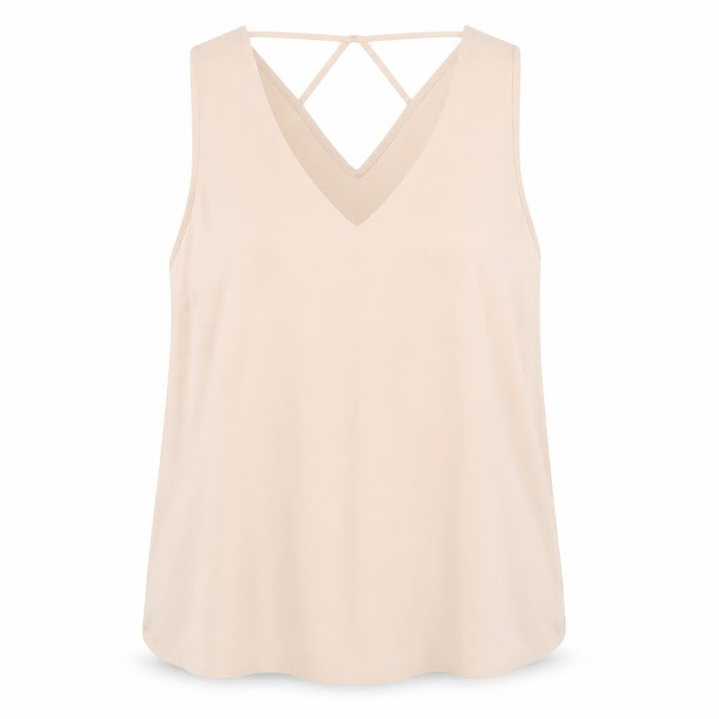 Dorothy Perkins Women's Beige V-Neck Tank Top Size 16