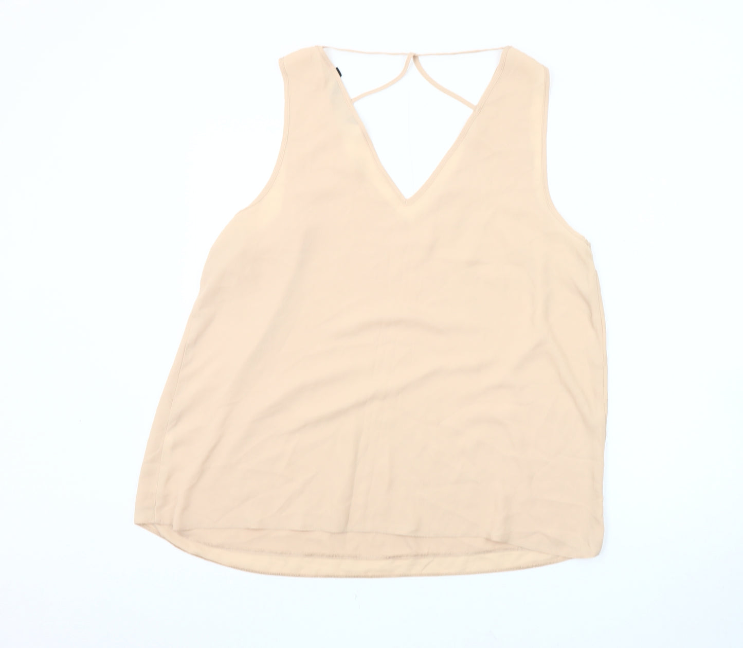 Dorothy Perkins Women's Beige V-Neck Tank Top Size 16