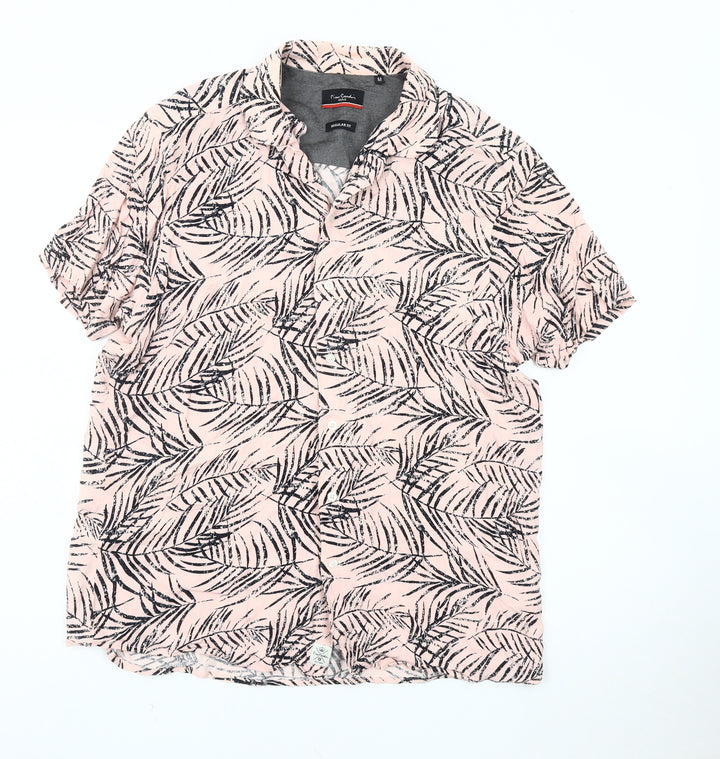 Pierre Cardin Men's Tropical Print Shirt, M, Multicoloured