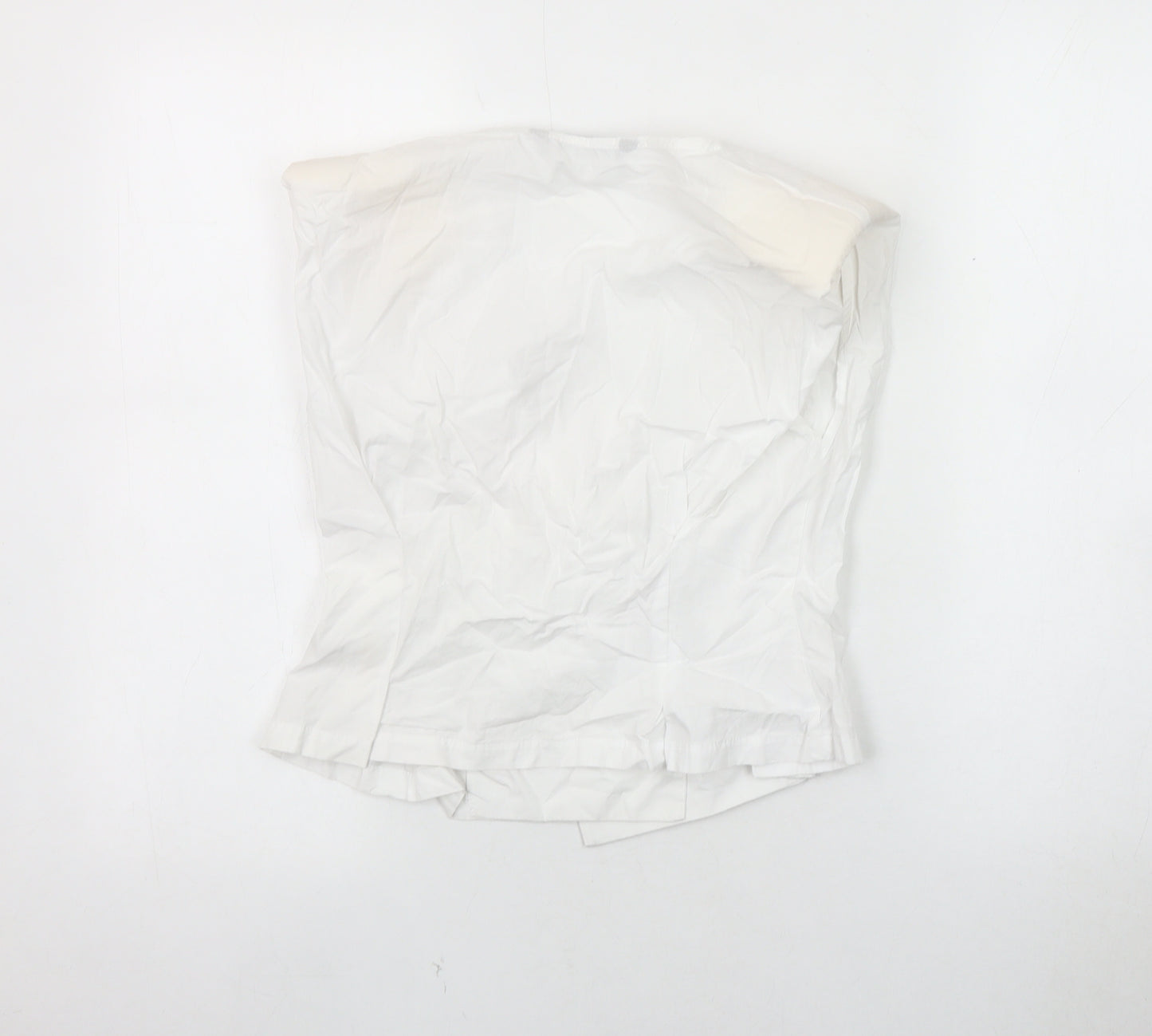 Zara Women's White Sleeveless Suit Top, Size 8