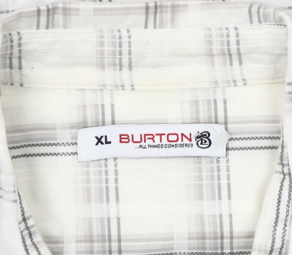 Burton Men's Multicoloured Plaid Button-Up XL Shirt