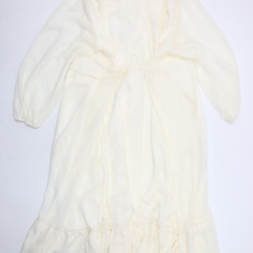 Marks and Spencer Women Ivory Long Sleeve Dress