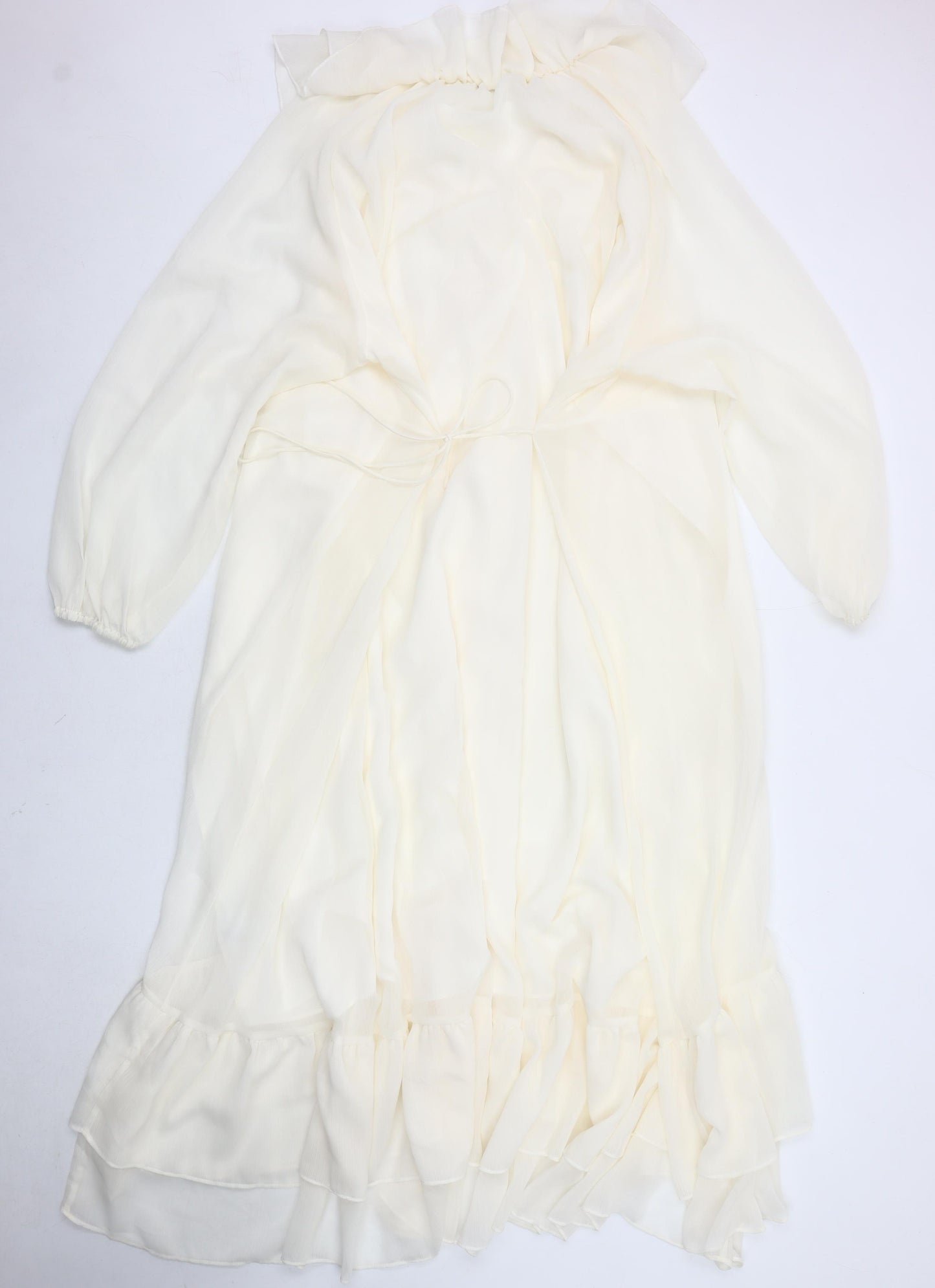 Marks and Spencer Women Ivory Long Sleeve Dress