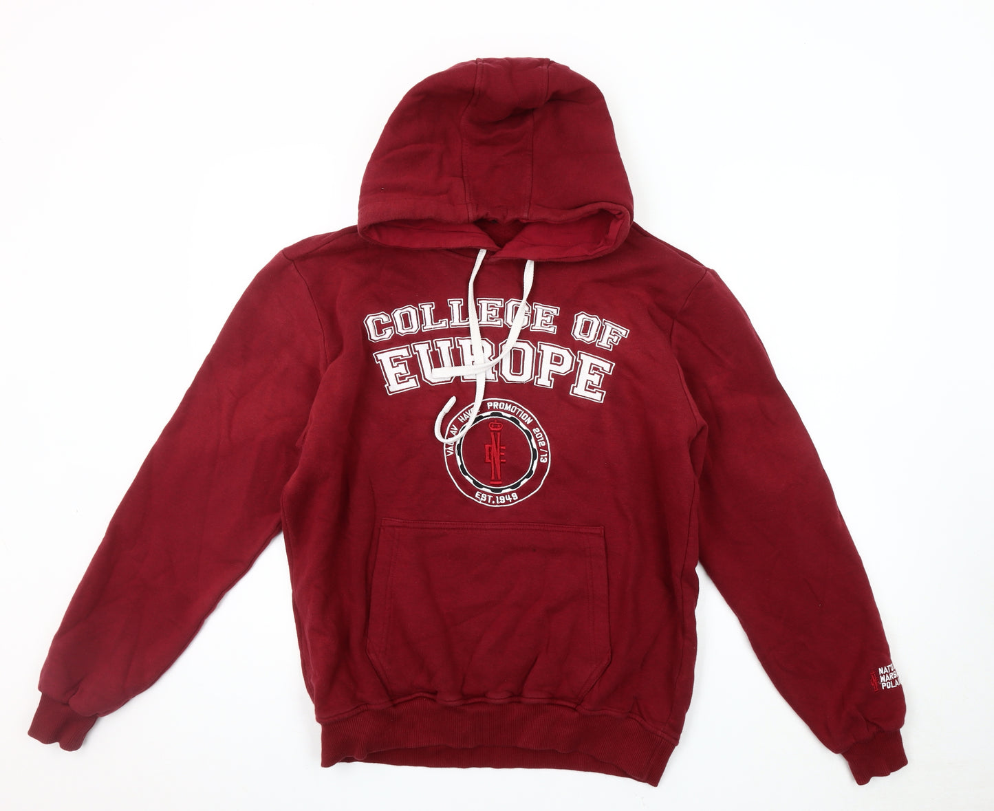 College Europe Red Hoodie, Unisex Adults M