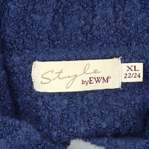 EWM Women's Blue Long Sleeve Jumper Size 22