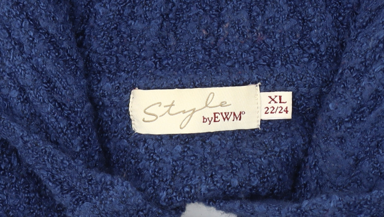 EWM Women's Blue Long Sleeve Jumper Size 22