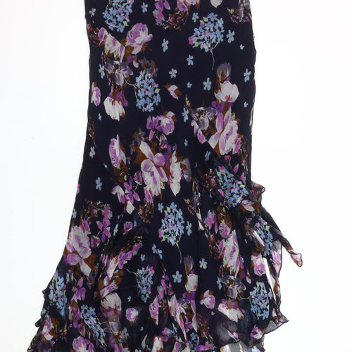 Per Una Women's Multicoloured Flare Skirt Floral Size 16