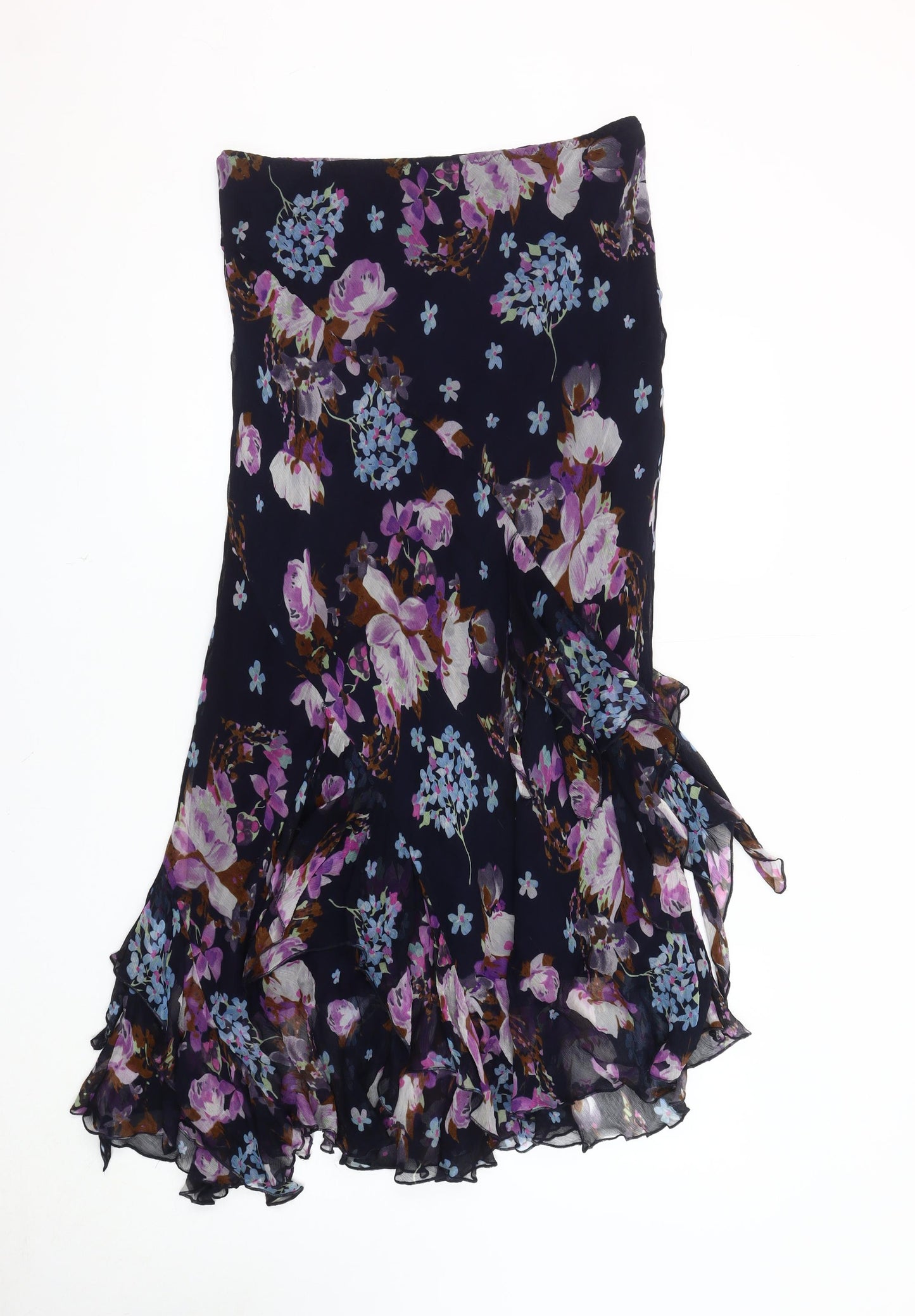 Per Una Women's Multicoloured Flare Skirt Floral Size 16