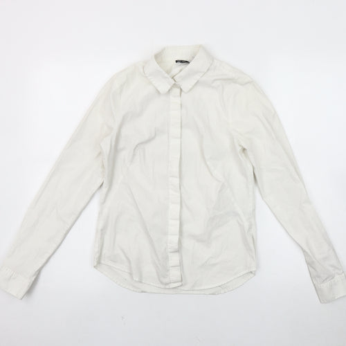 ASOS DESIGN Women's White Cotton Button-Up Shirt