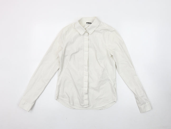 ASOS DESIGN Women's White Cotton Button-Up Shirt