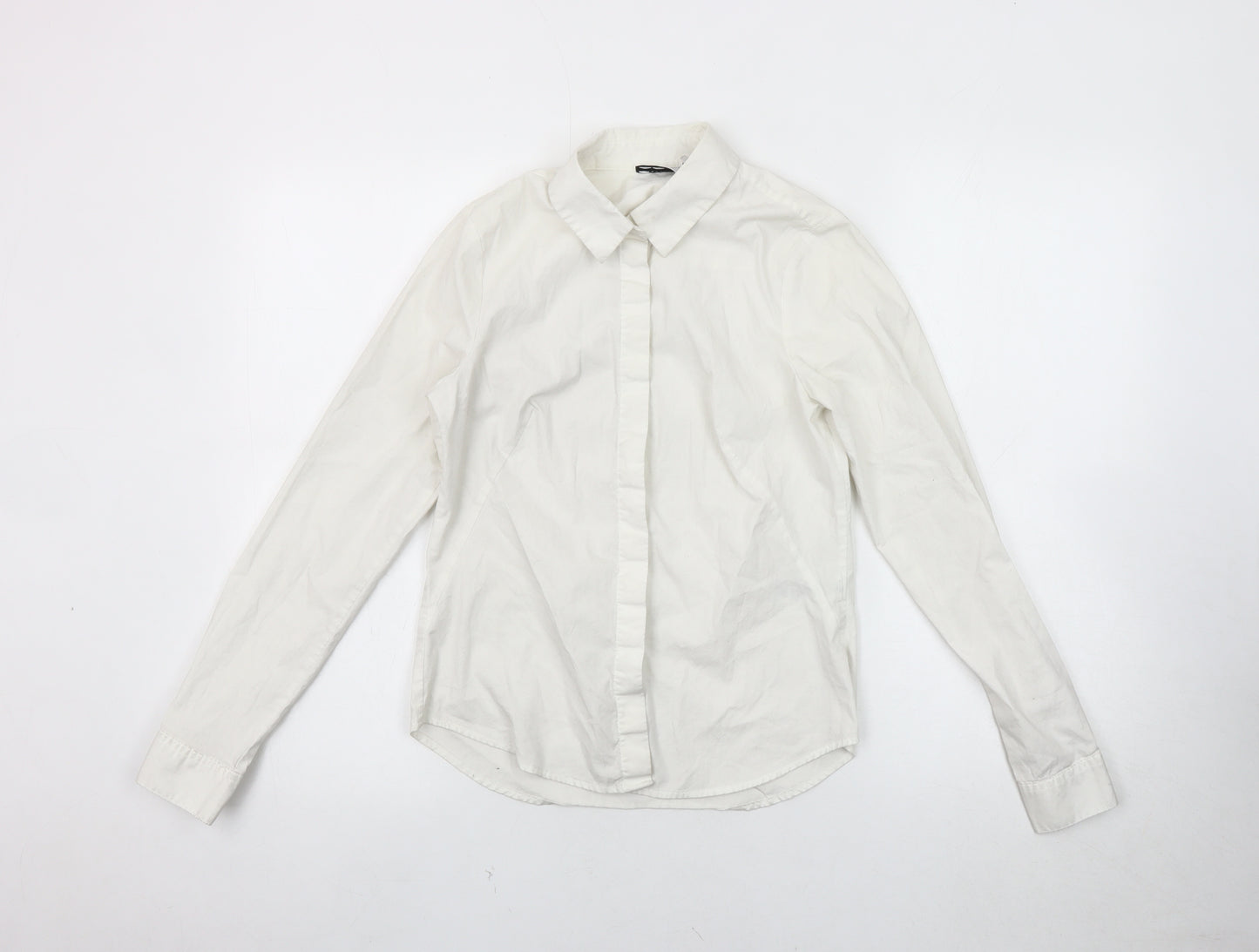 ASOS DESIGN Women's White Cotton Button-Up Shirt