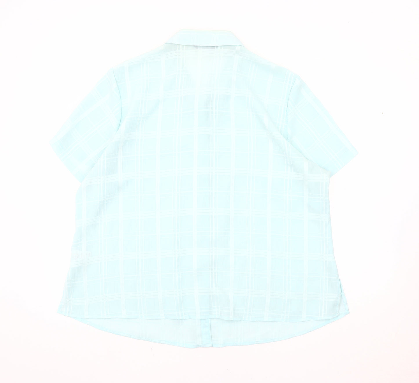 Bm Women's Blue Check Button-Up Shirt Size 22