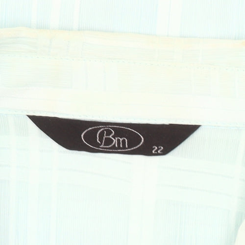 Bm Women's Blue Check Button-Up Shirt Size 22