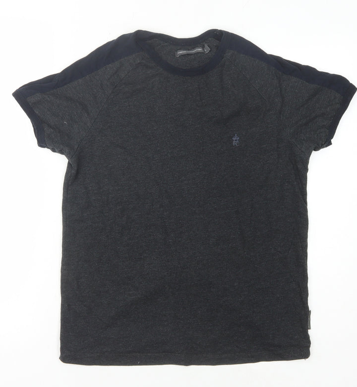 French Connection Men's Black T-Shirt, Size S, Short Sleeve