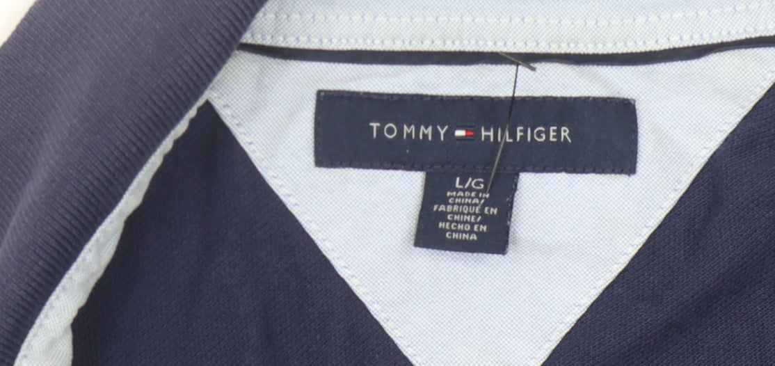Tommy Hilfiger Men's Blue Polo Shirt L