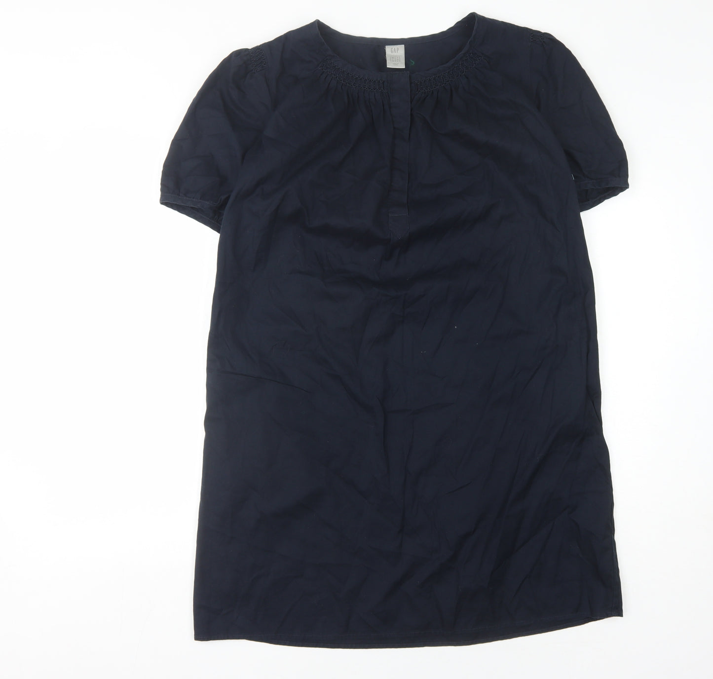 GAP Women's Blue Short Sleeve Dress Size 6 Cotton