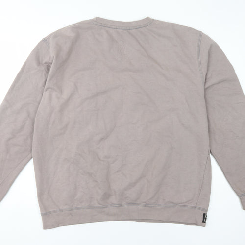 Ushiwear Men's Grey Logo Pullover Sweatshirt L