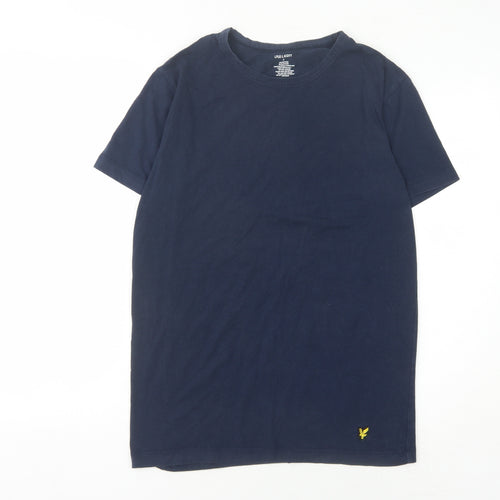 Lyle & Scott Men's Blue Polo Shirt - Small