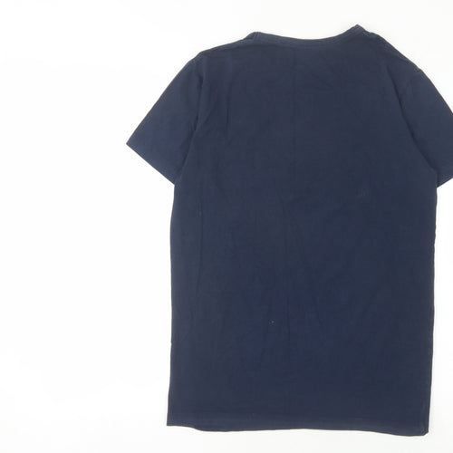 Lyle & Scott Men's Blue Polo Shirt - Small
