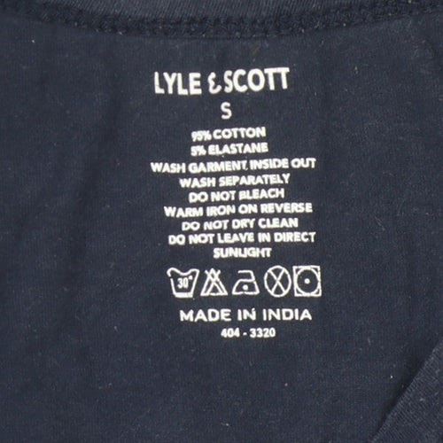 Lyle & Scott Men's Blue Polo Shirt - Small