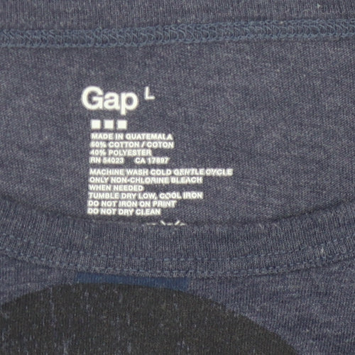 Gap Men's Blue Music Graphic T-Shirt Large