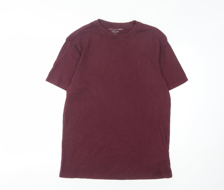American Eagle Men’s Red Crew Neck T-Shirt Size S