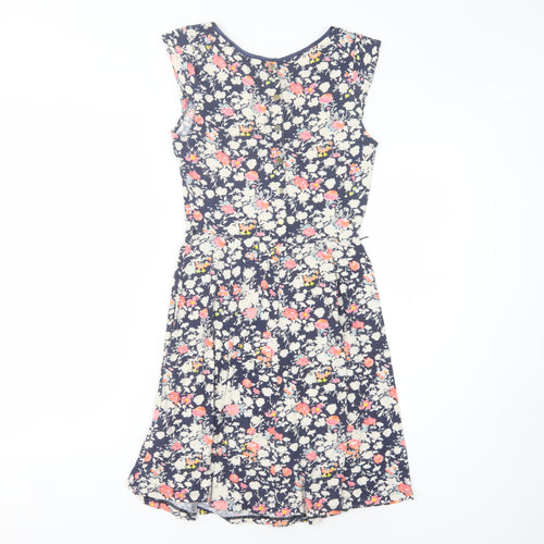 Oasis Women's Multicoloured Floral A-Line Dress XS