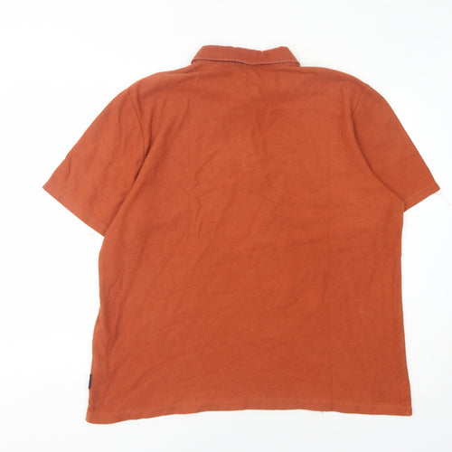 Ted Baker Men's Orange Cotton Polo Shirt Size 6