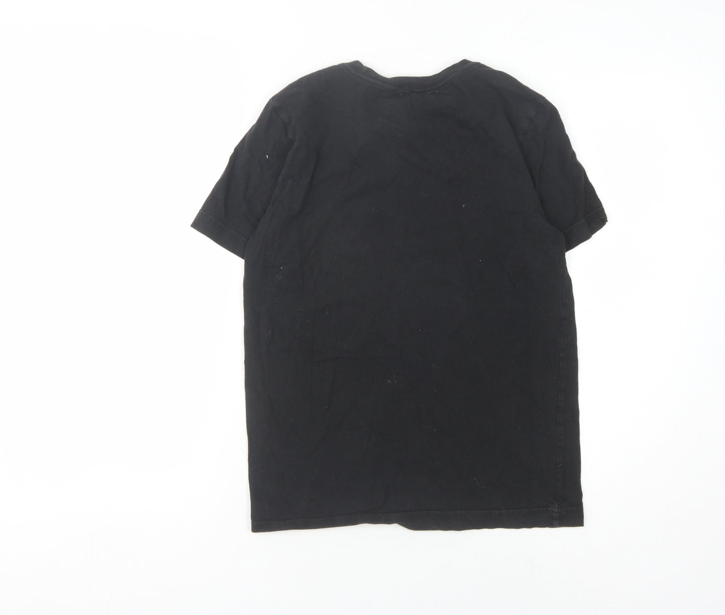 Adidas Boys Black Graphic T-Shirt, 11-12 Years, Crew Neck, Cotton