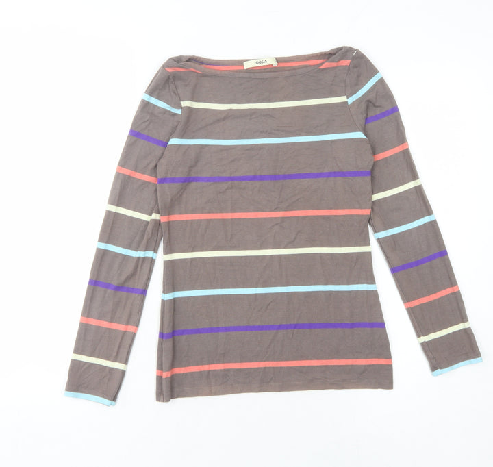 Oasis Women's Multicoloured Striped Top, S