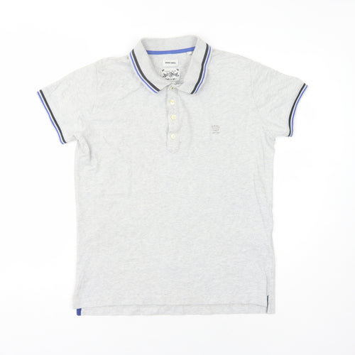 Diesel Men's Grey Short Sleeve Polo Shirt S Comfortable