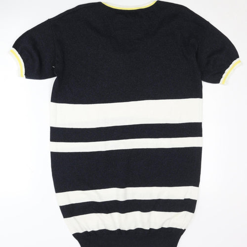 Next Women’s Black Striped V-Neck Pullover Jumper