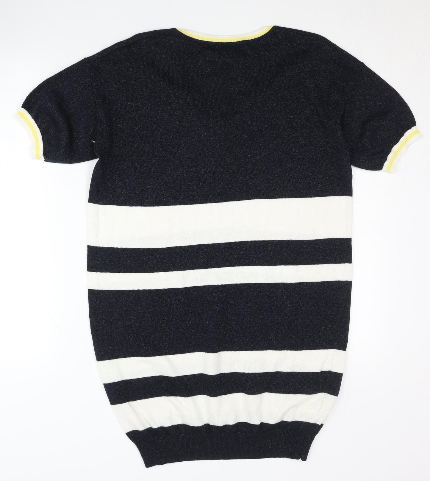 Next Women’s Black Striped V-Neck Pullover Jumper