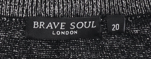 Brave Soul Women's Grey Pullover Jumper, Size 20
