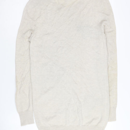Topshop Women's Beige Animal Print Pullover Jumper UK 8