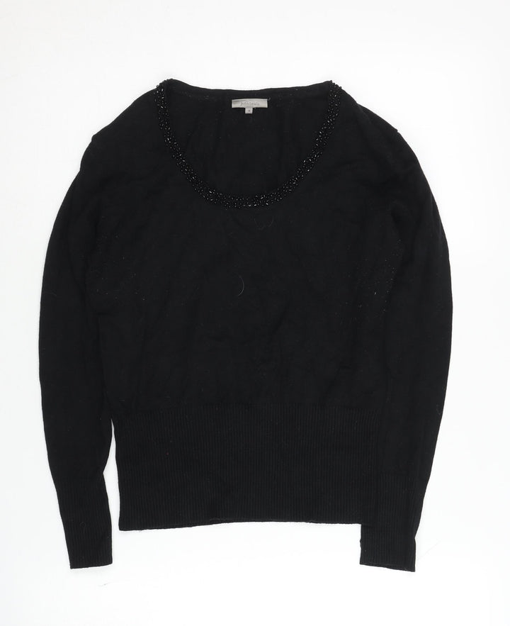 John Lewis Women's Medium Black Beaded Pullover